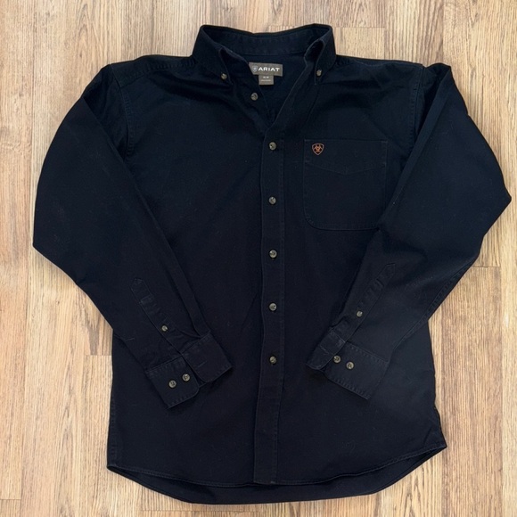 Ariat Men's Classic Black Button Down Shirt - Picture 1 of 7